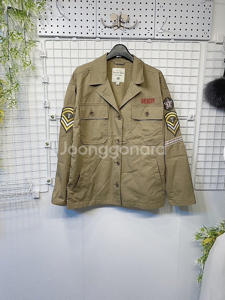 무배 새상품 S 밀리터리 숏 점퍼 써스데이아일랜드 t166mjp132w--1