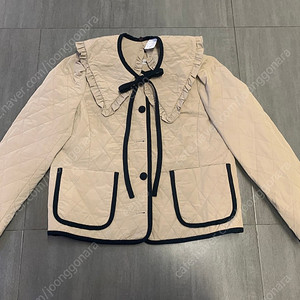 앤디앤뎁 누빔 간절기 자켓 카라 탈부착 여성 아우터