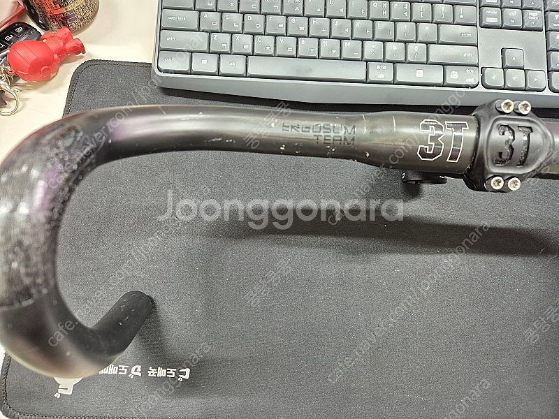 3T 에르고즘 카본 핸들바. ARX2 스템 세트로 판매...--1