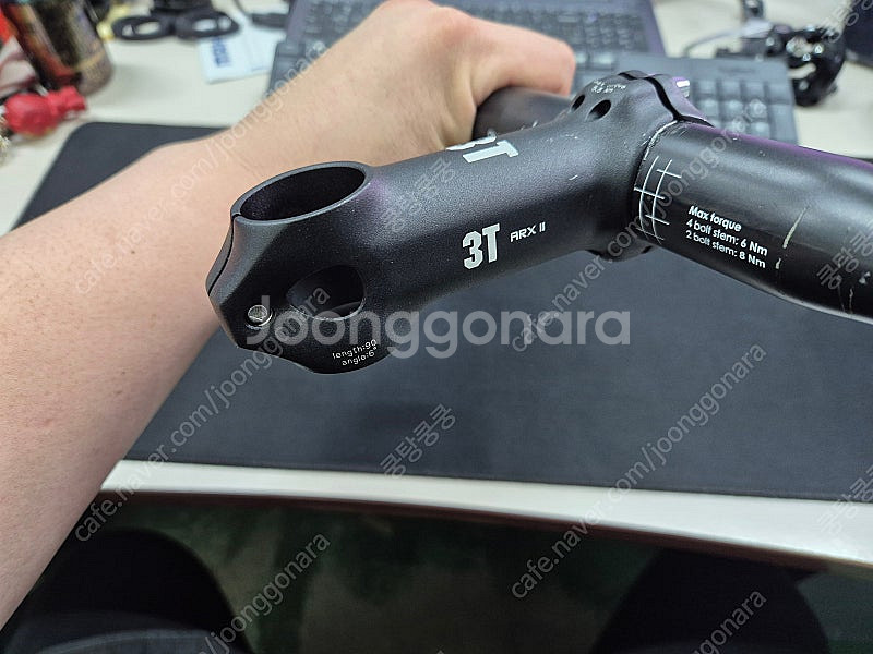 3T 에르고즘 카본 핸들바. ARX2 스템 세트로 판매...--0