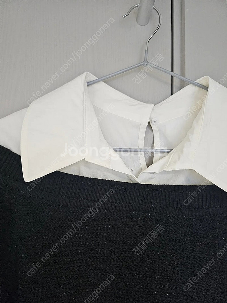 마인 셔츠 레이어드 니트 탑--4