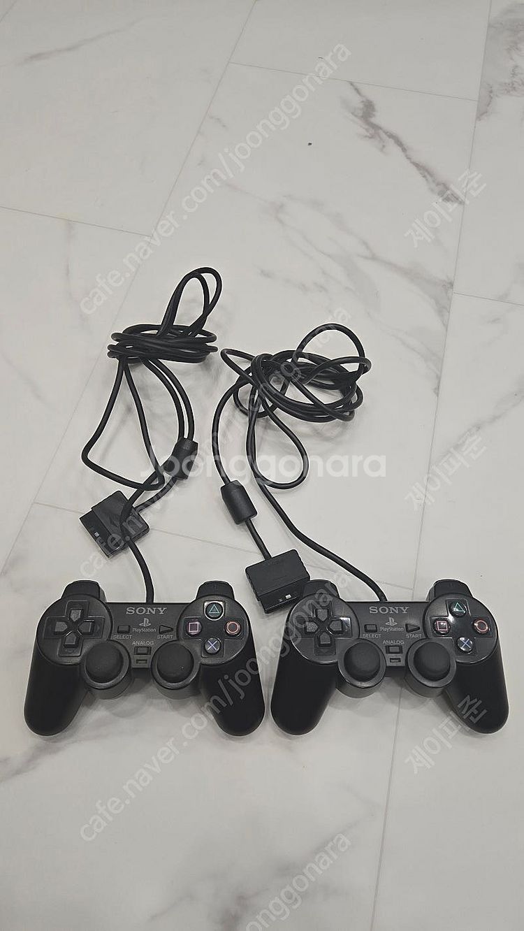 PS2 소니 정품 게임패드 듀얼쇼크 2개 각개가능--0