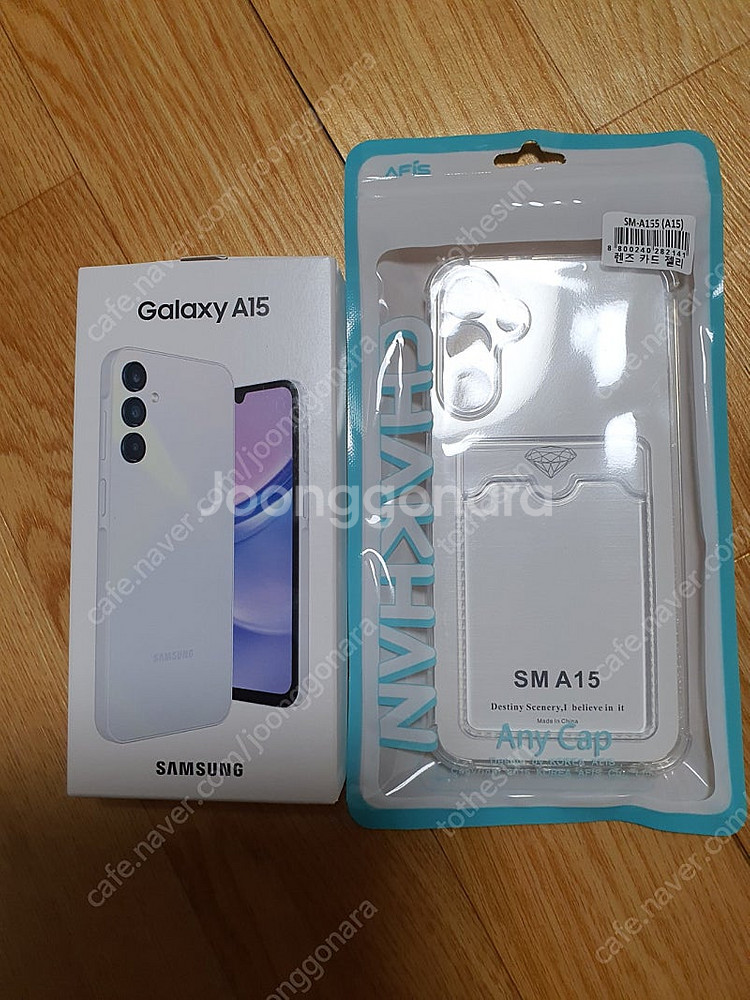 (미개봉) 갤럭시 A15 128GB + 투명 케이스--0