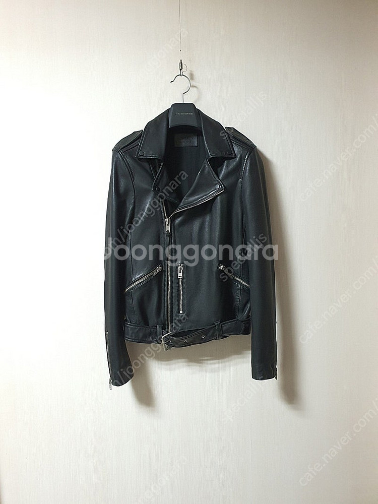 올세인츠 남성 allsaints 카하와 레더 바이커 자...--0