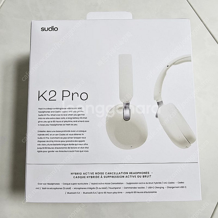 수디오 K2 PRO 화이트 노이즈캔슬링 블루투스 헤드폰...--3