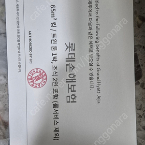 제주 그랜드하얏트 숙박권1매(2인조식포함)