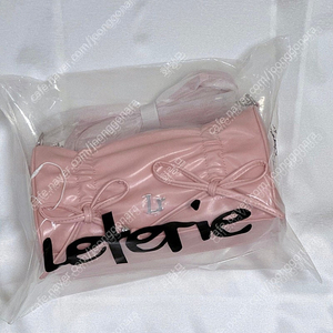 새상품) leterie 레더리 가방 셔링 핑크 리본백