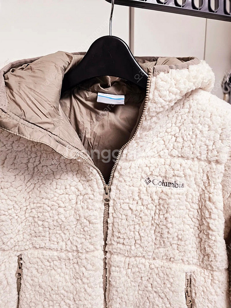 컬럼비아 키즈 롱 플리스 패딩 코트 베이지, 아이보리 ...--2
