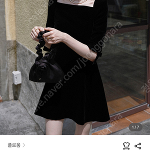Velour Ribbon Dress - Mini