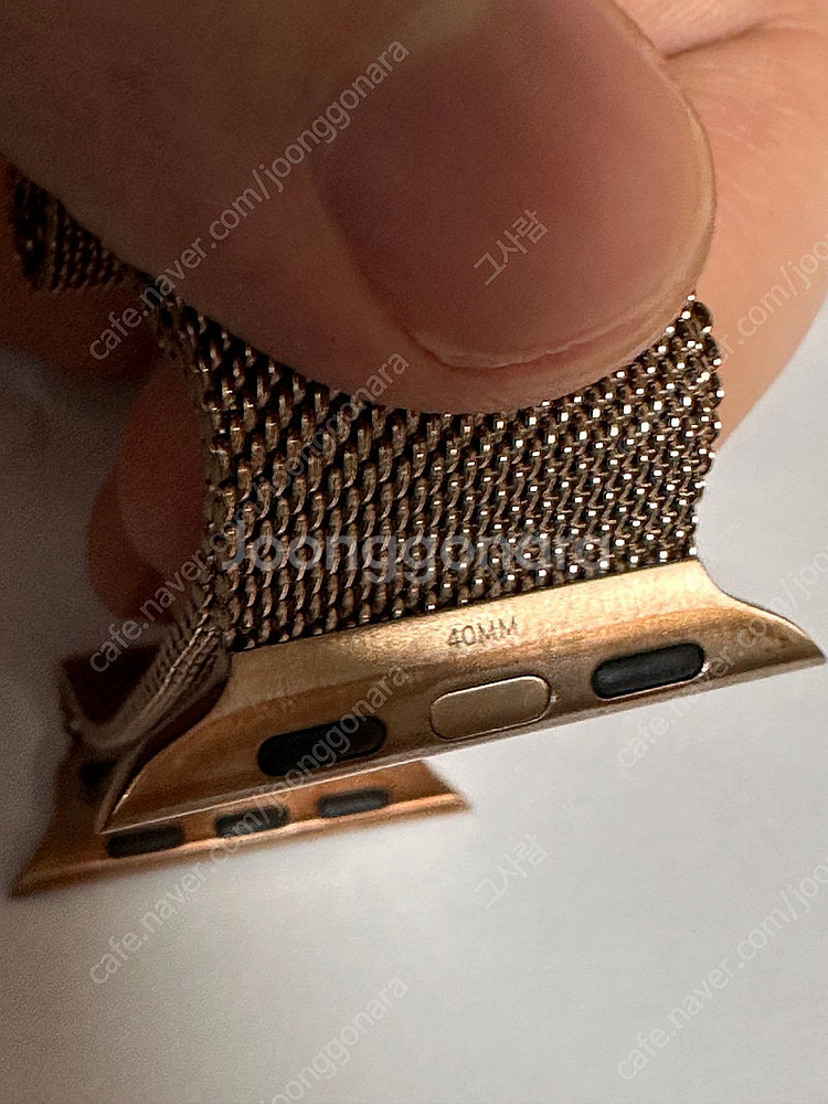 애플 정품 애플워치 스트랩 골드 밀레니즈루프 40mm--7