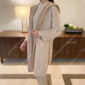 드샤르에 숄카라 후드 코트 새상품