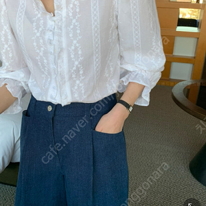 로우게이지 레이스 블라우스 화이트 판매