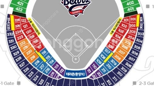 (통로석) 4월 8일 화요일 1루 두산베어스 3루 한화...--0