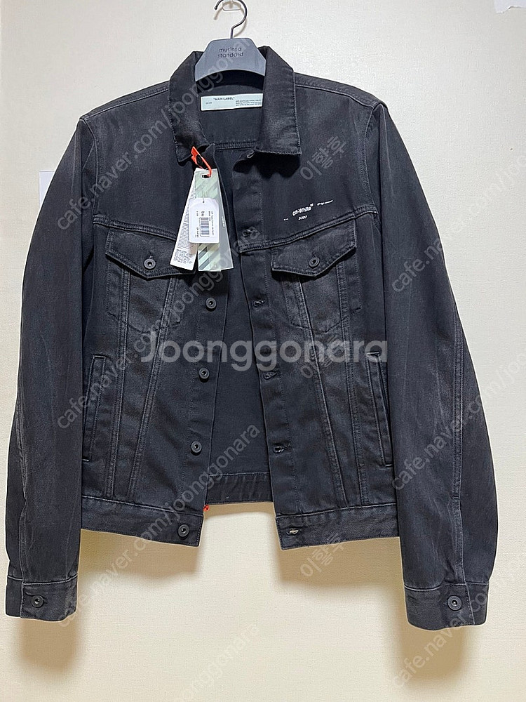 오프화이트 OFF WHITE 블랙 워싱 데님 자켓 XL...--1