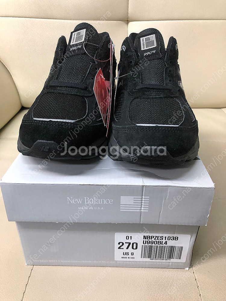 뉴발란스 990V4 블랙(U990BL4) 270사이즈(...--1