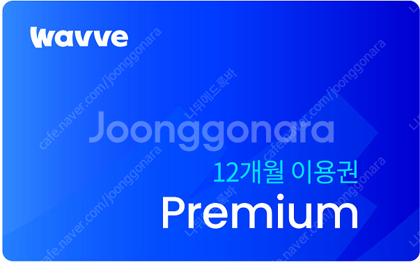 웨이브(Wavve) 프리미엄 12개월 이용권--0