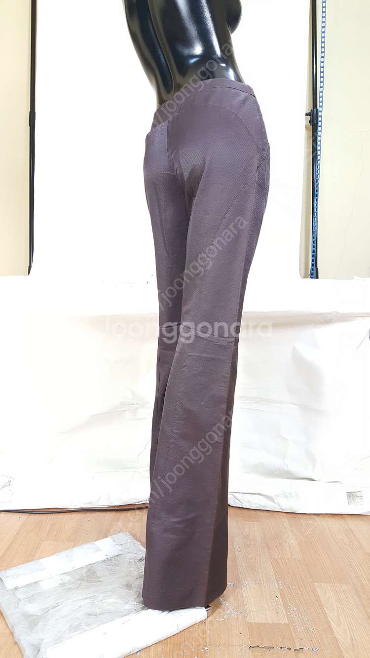 베르사체 쵸콜렛색 면혼방 여성 나팔바지 정품 베르사체진...--4