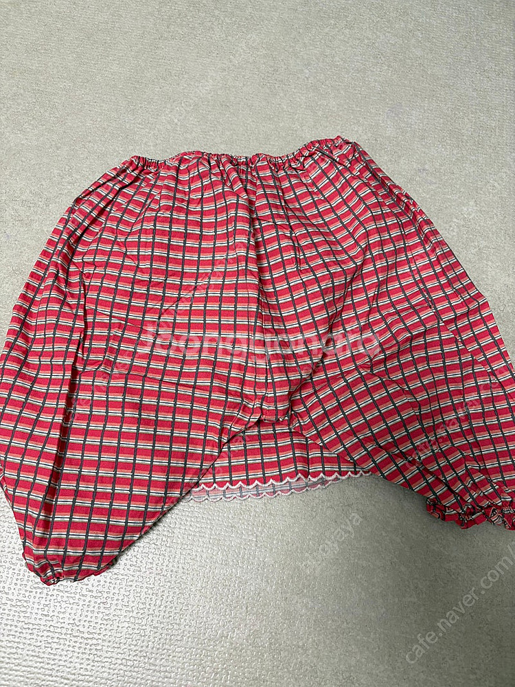 카라멜 여아 상하세트 바디수트 체크 꽃무늬--7