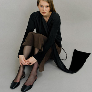 ORE 오어 Ere Scarf Pullover Black 스카프니트