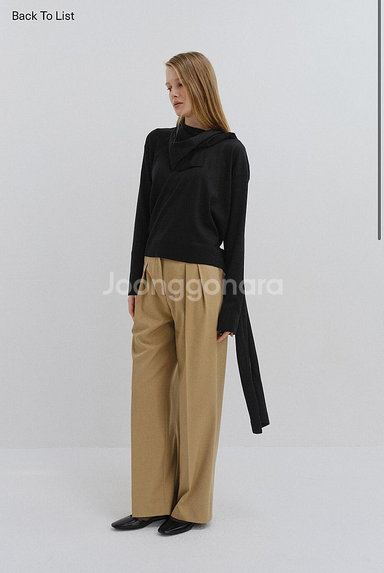 ORE 오어 Ere Scarf Pullover Black 스카프니트--1