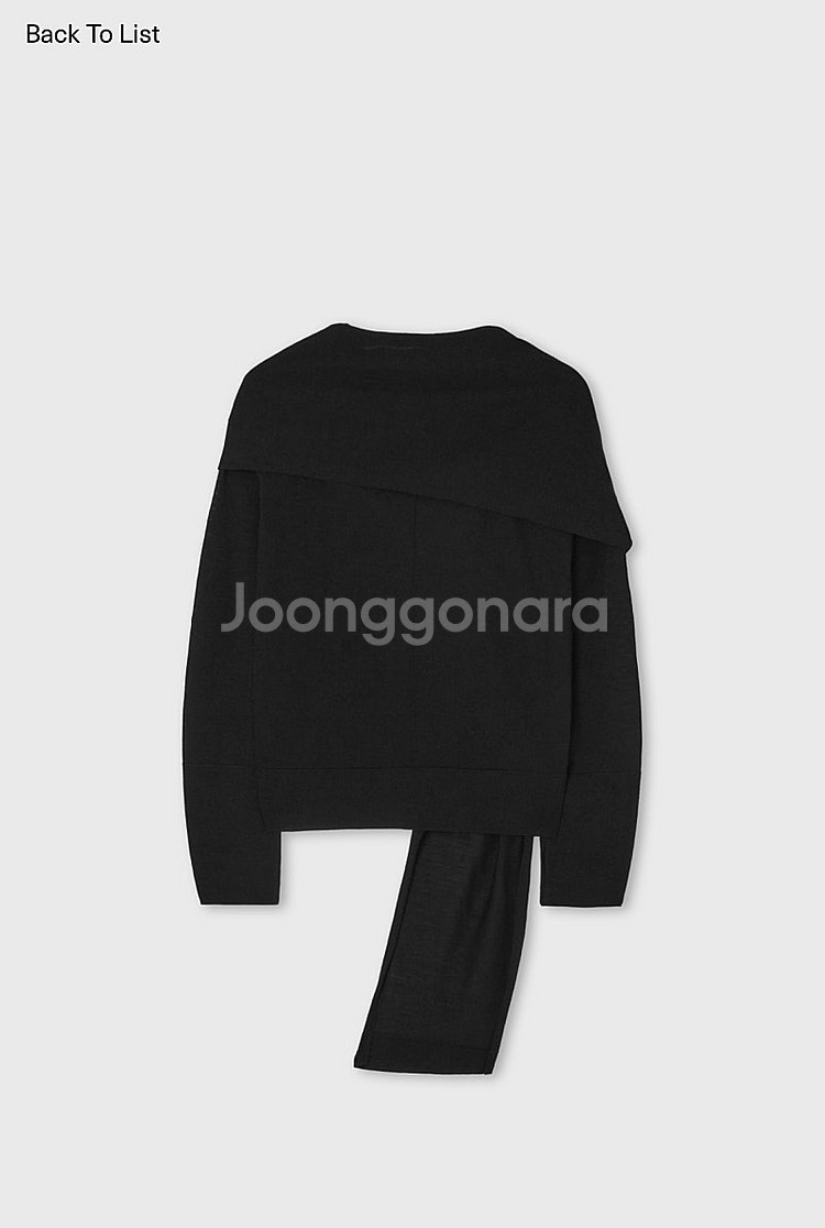 ORE 오어 Ere Scarf Pullover Black 스카프니트--3