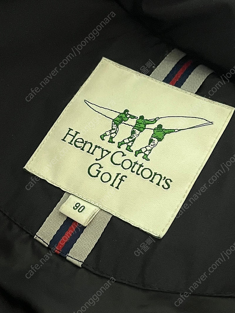 골프웨어 / 헨리코튼 골프 롱패딩 패딩 90 블랙 검정--1