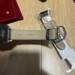 까르띠에 산토스 뒤몽 콤비 그레이다이얼 + 정품가죽 스트랩 1개
