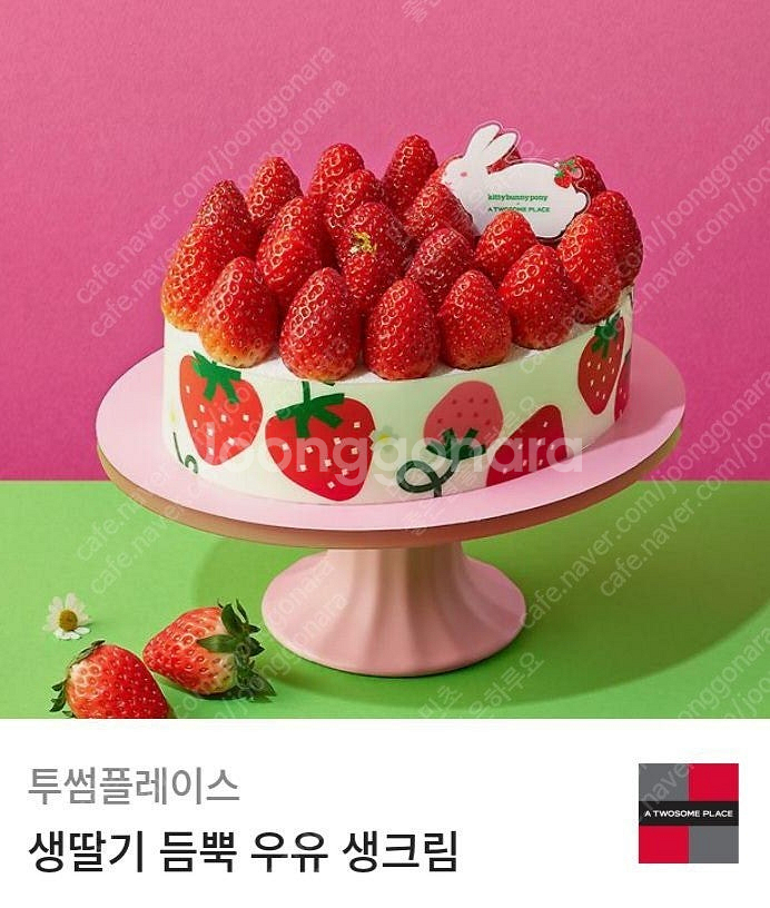 투썸플레이스 생딸기 듬뿍 우유생크림 케이크 판매합니다....--0