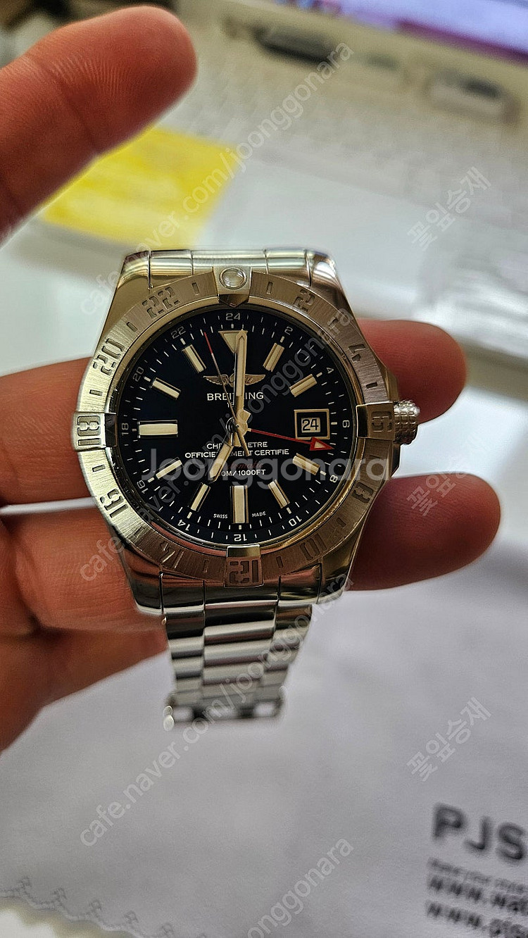 브라이틀링 어벤져2 GMT 청판--8