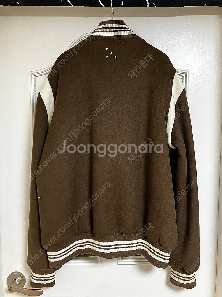 팝트레이딩 컴퍼니 바시티 자켓 브라운 xl--1