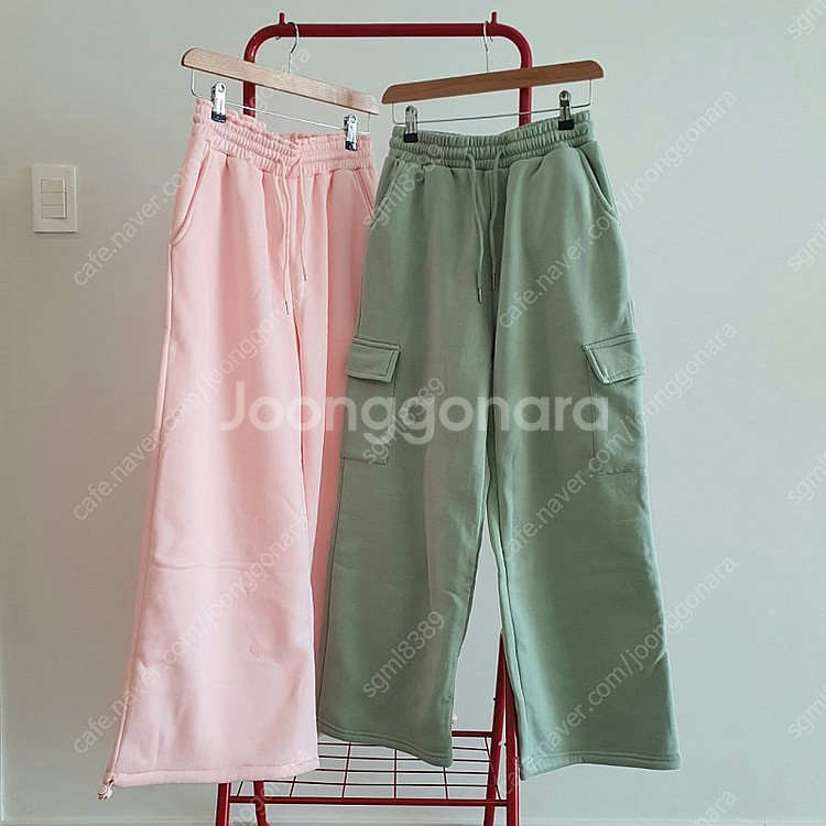 여성 밴딩 와이드팬츠 (새옷) 카고트레이닝바지--0