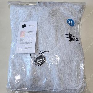 스투시 후드 XL 에쉬그레이