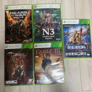 Xbox360 게임5개 일괄싸게팔아요