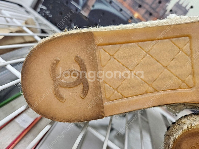 샤넬 여성 슬립온 CC 에스파듀 ZG29762 패브릭 ...--7
