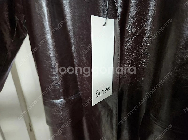 부희 Buhee 에코레더자켓 다크브라운 새상품--7