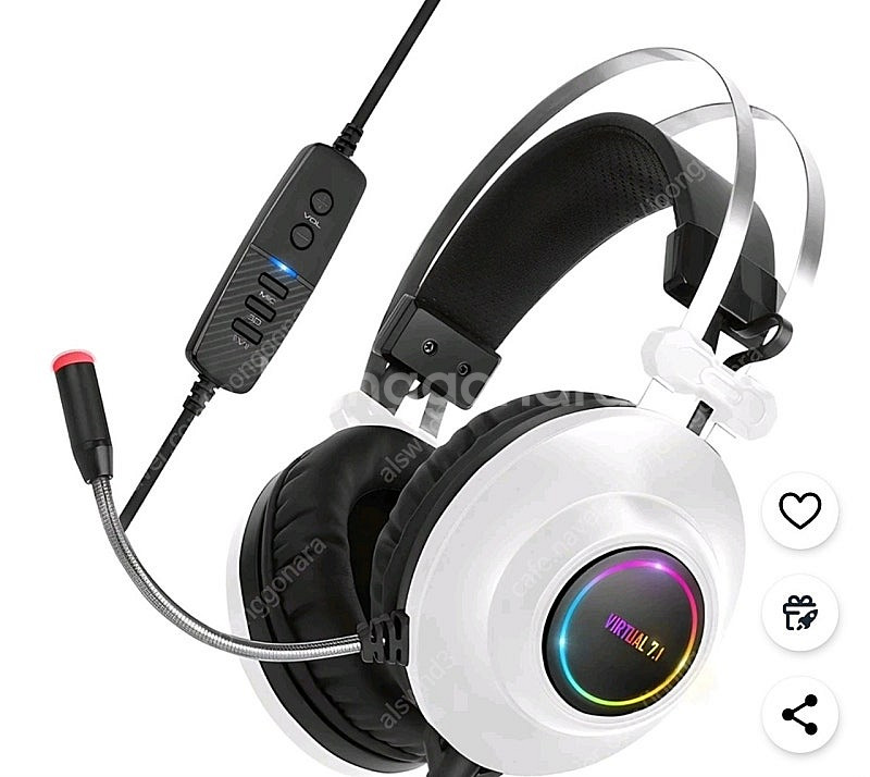 앱코 HACKER 가상 7.1 RGB 진동 노이즈 캔슬...--0