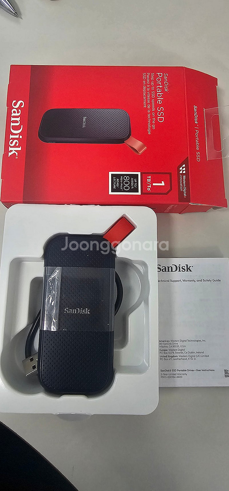 SANDISK Potable ssd 1TB(외장형하드)...--0