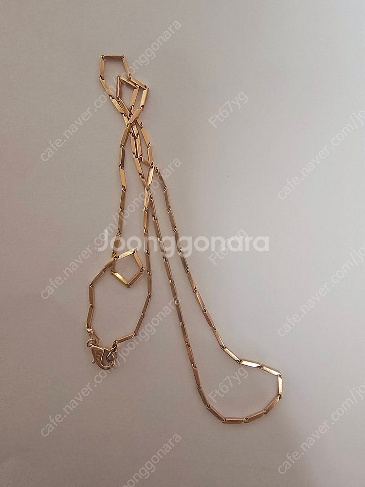 14k 대나무체인 핑크골드 42cm--0
