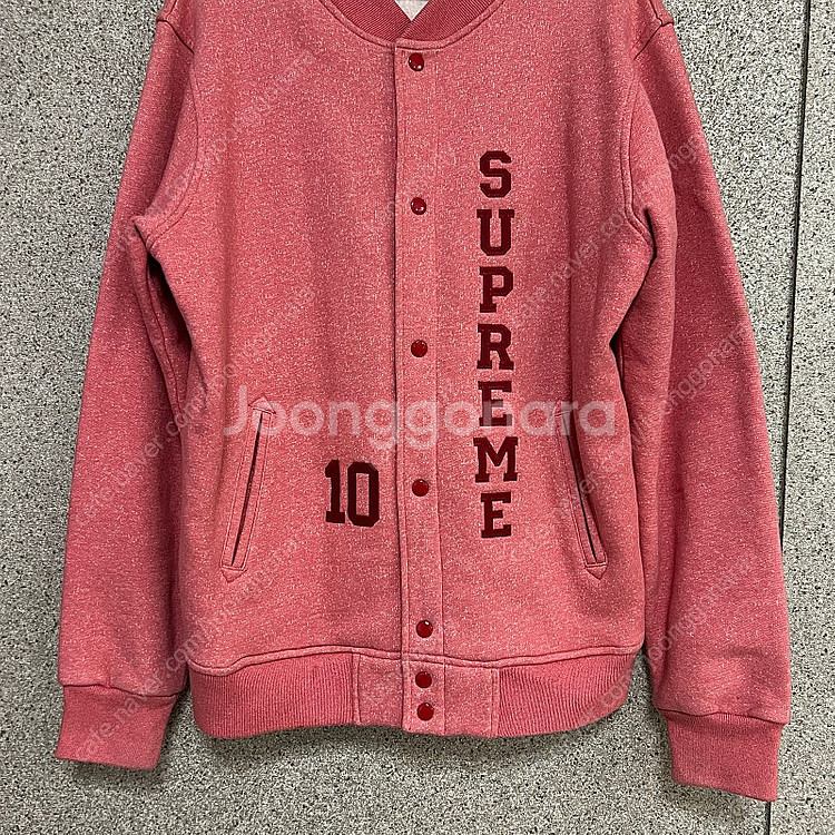 [XL] 슈프림 10FW 바시티 스웻 자켓 핑크 판매합...--3