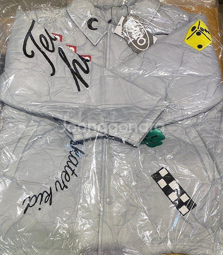 히로 모티브 퀼팅자켓 그레이150--0