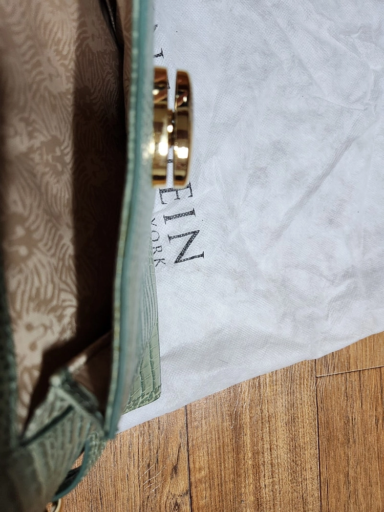 앤클라인 뉴욕 Anne Klein new york 민트그린 가죽 백 가방 이미지