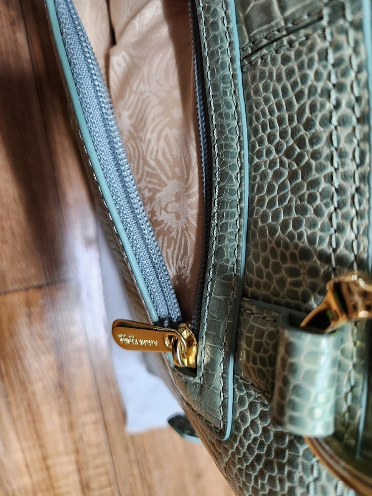 앤클라인 뉴욕 Anne Klein new york 민트그린 가죽 백 가방 이미지