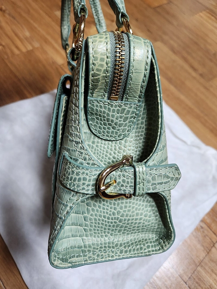 앤클라인 뉴욕 Anne Klein new york 민트그린 가죽 백 가방 이미지