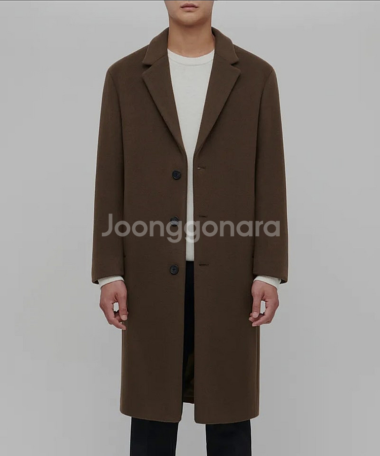 무신사 무탠다드 캐시미어 싱글 체스터코트 남성코트 라지...--0