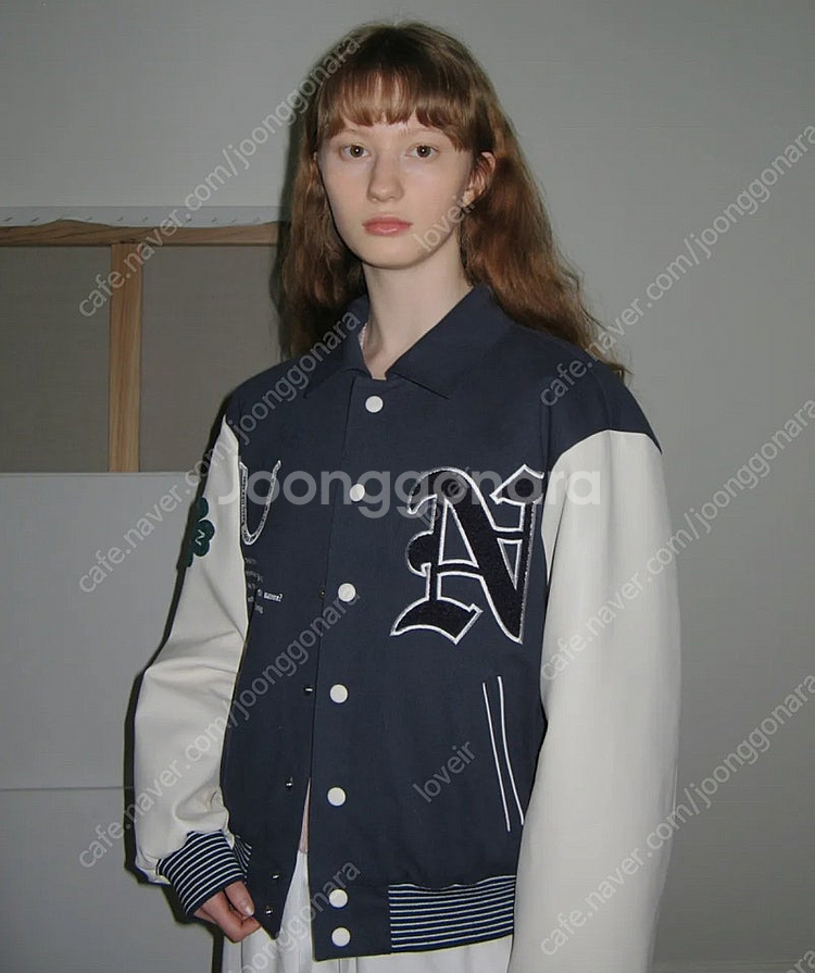 시눈 바시티 자켓 네이비--0