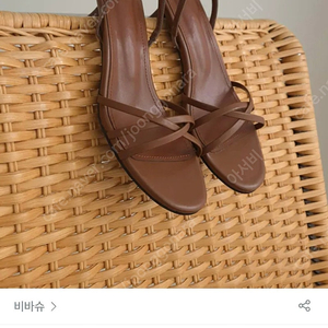비바슈 브라운 샌들 5cm 240사이즈 새상품