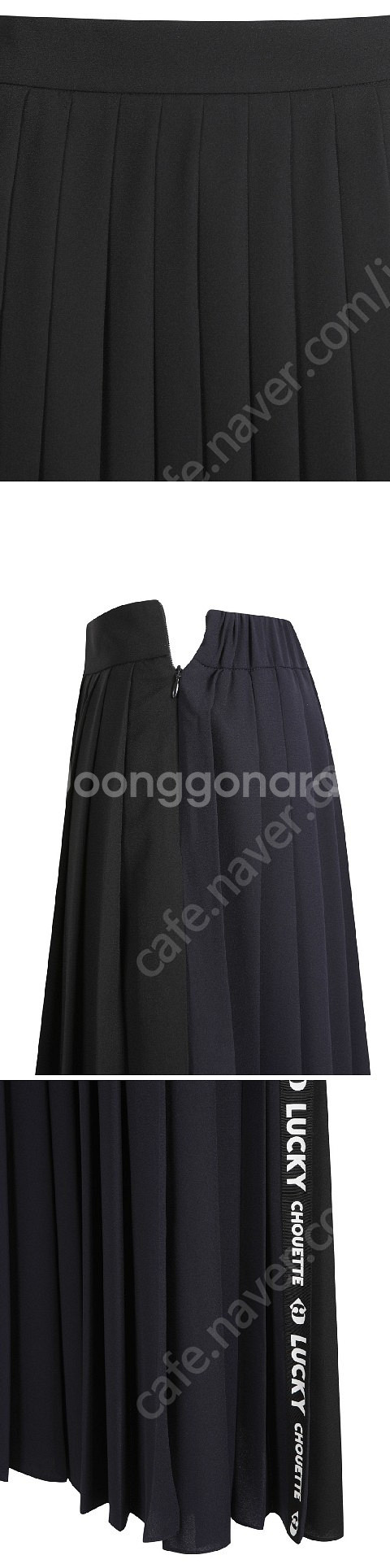 럭키슈에뜨 플리츠 스커트 새상품 캉캉 프릴 2단 레터링 치마 원피스 럭슈--2