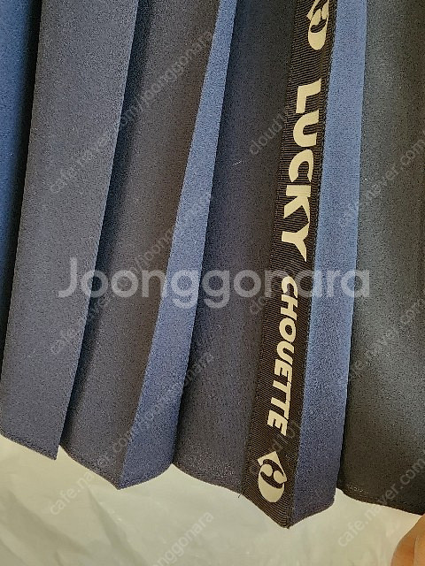 럭키슈에뜨 플리츠 스커트 새상품 캉캉 프릴 2단 레터링 치마 원피스 럭슈--5