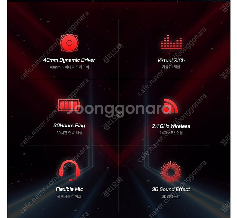 게이밍 블루투스 헤드셋 penta x5(새상품급)--2