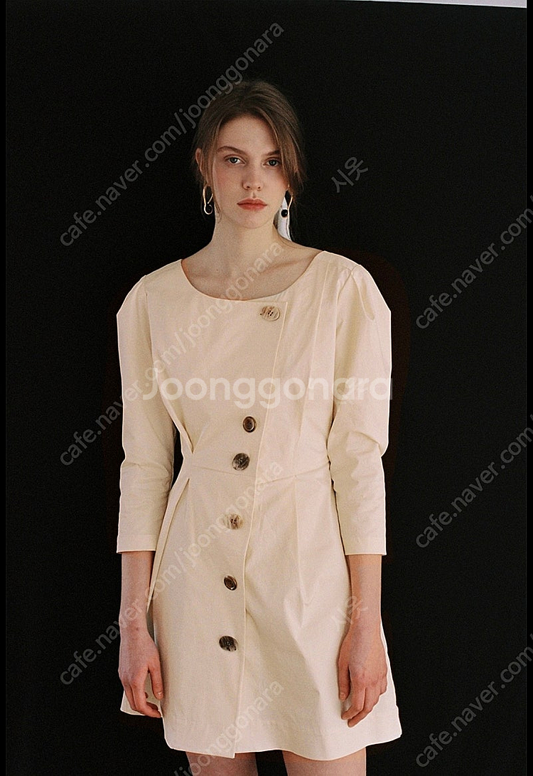 노미나떼 버터크림색 원피스--0